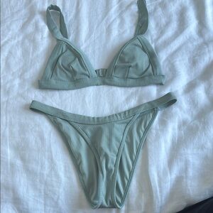 Forever 21 Teal Ribbed Bikini